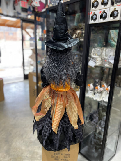56 IN. TABITHA WITCH W/HAT AND ORANGE DRESS
