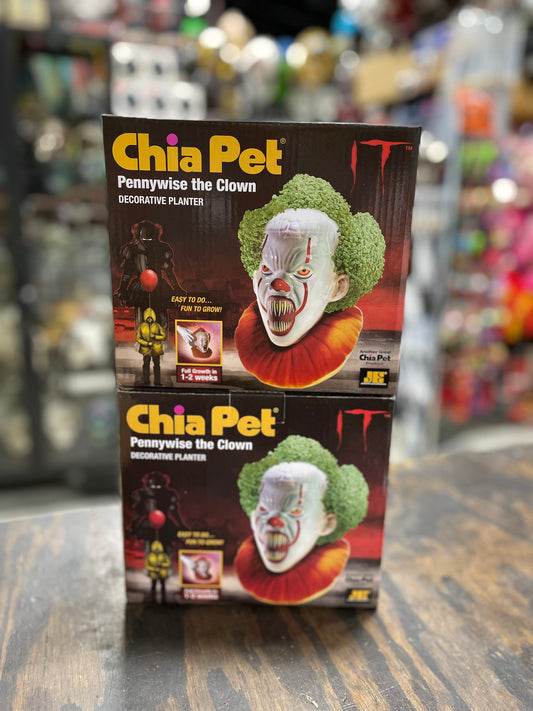 PENNY WISE THE CLOWN CHIA PET DECORATIVE PLANTER