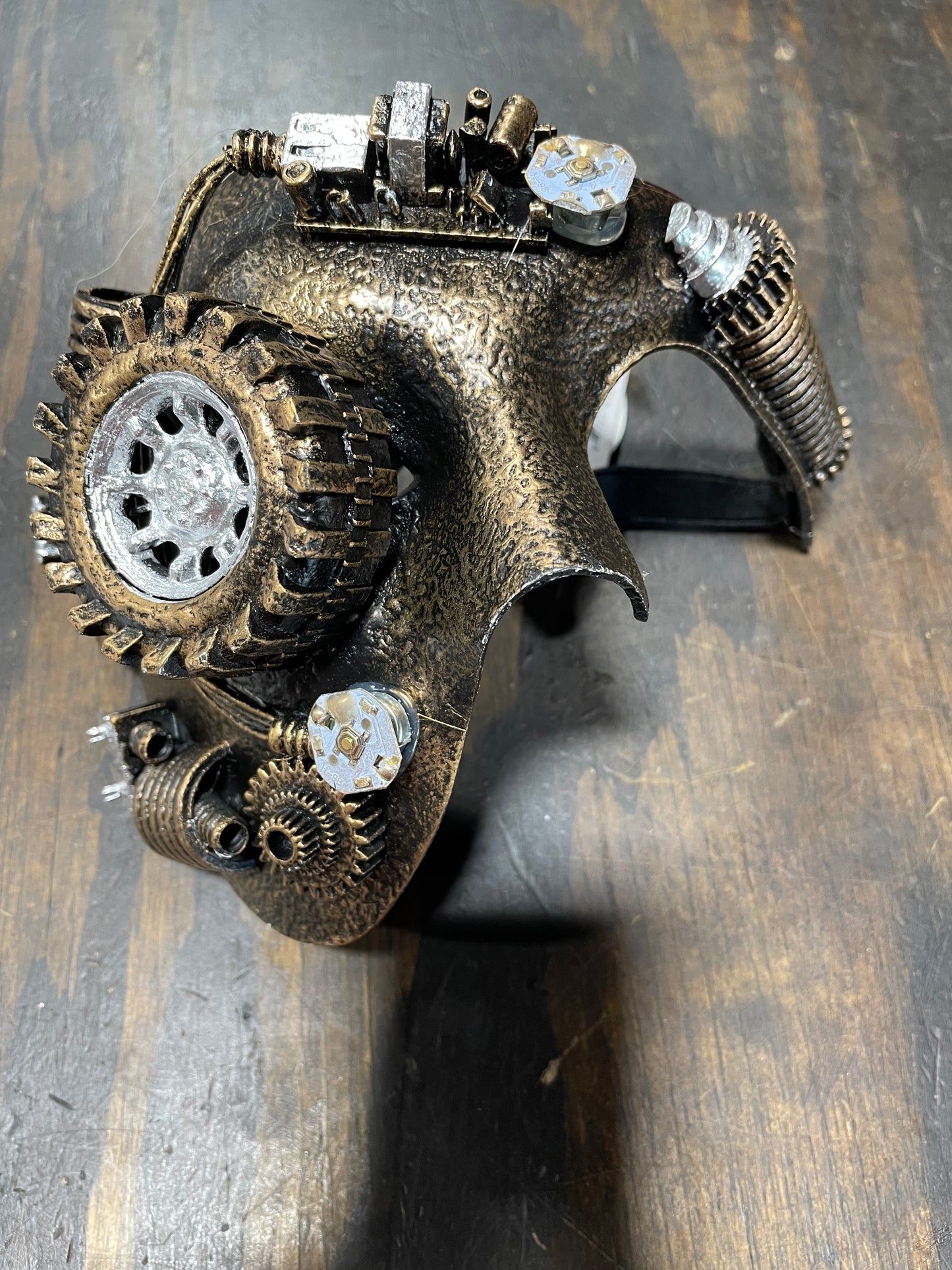 COPPER STEAMPUNK MACHINE GEAR MASK