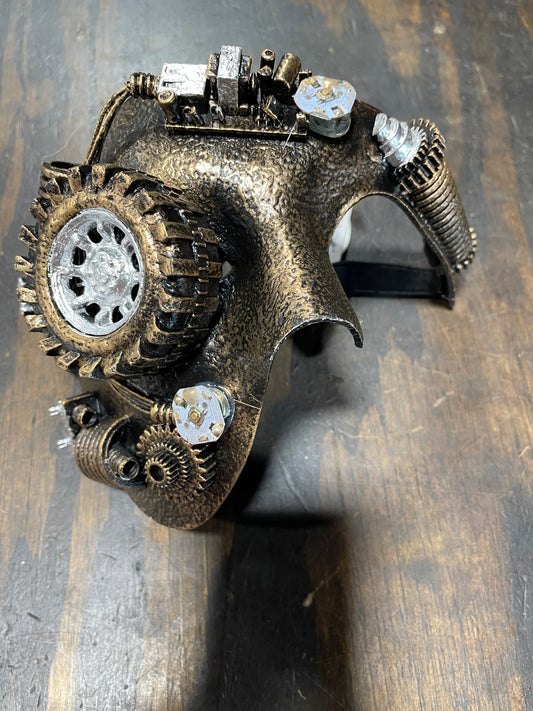 COPPER STEAMPUNK MACHINE GEAR MASK