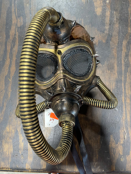 BRONZE SPIKED GAS MASK