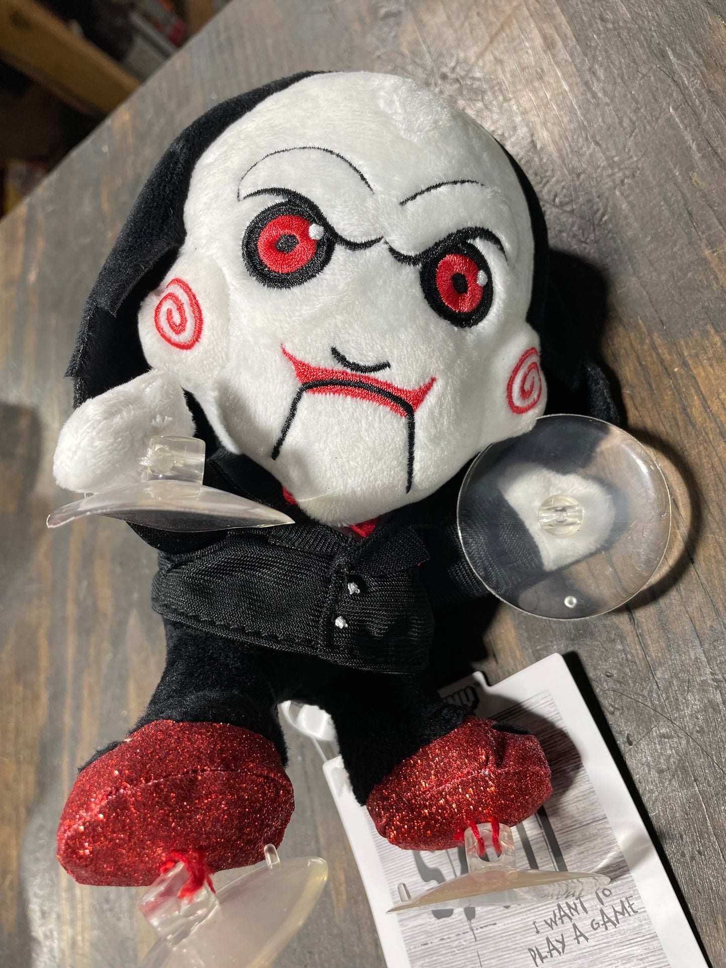 SAW BILLY PLUSH WINDOW CLING