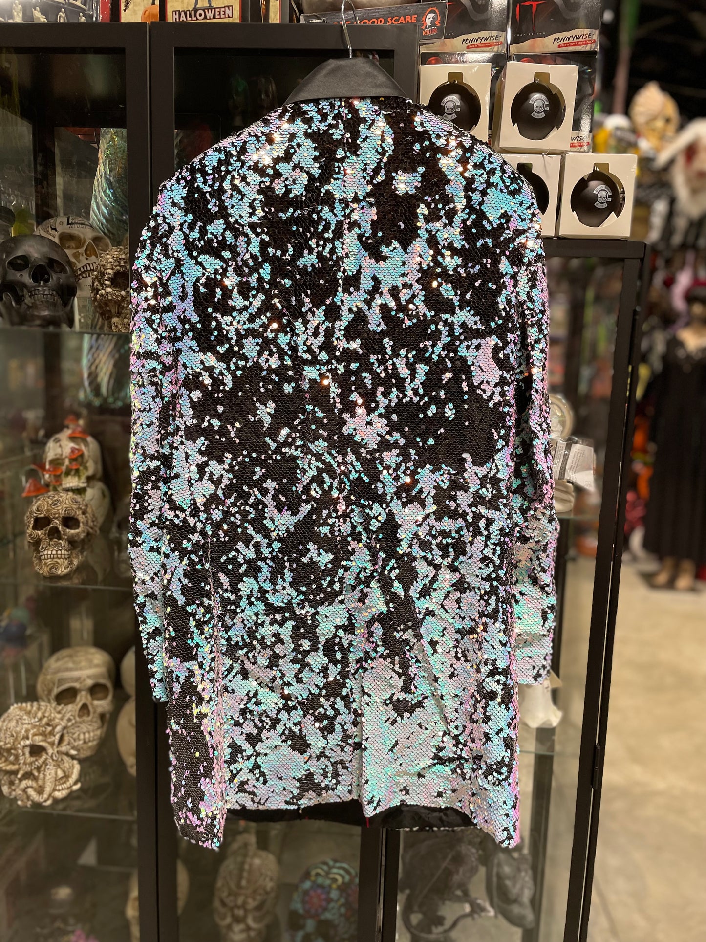 BLUE SEQUIN BLAZER