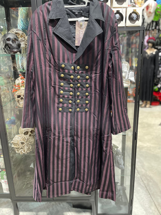 STEAMPUNK LONG STRIPPED JACKET
