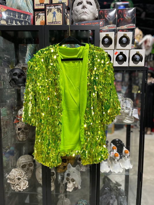 GREEN COLORED SHORT DUSTER