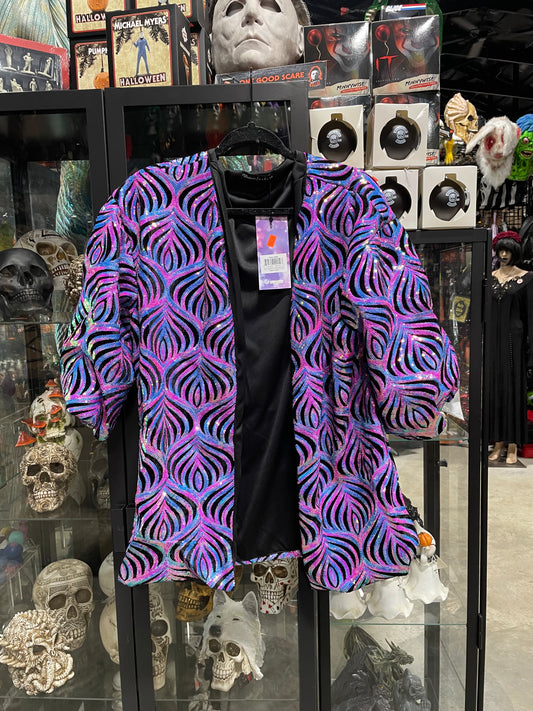 SWIRLING TEARDROP SEQUIN SHORT DUSTER (MULTI)