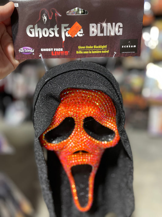 GHOSTFACE BLING (ORANGE) MASK