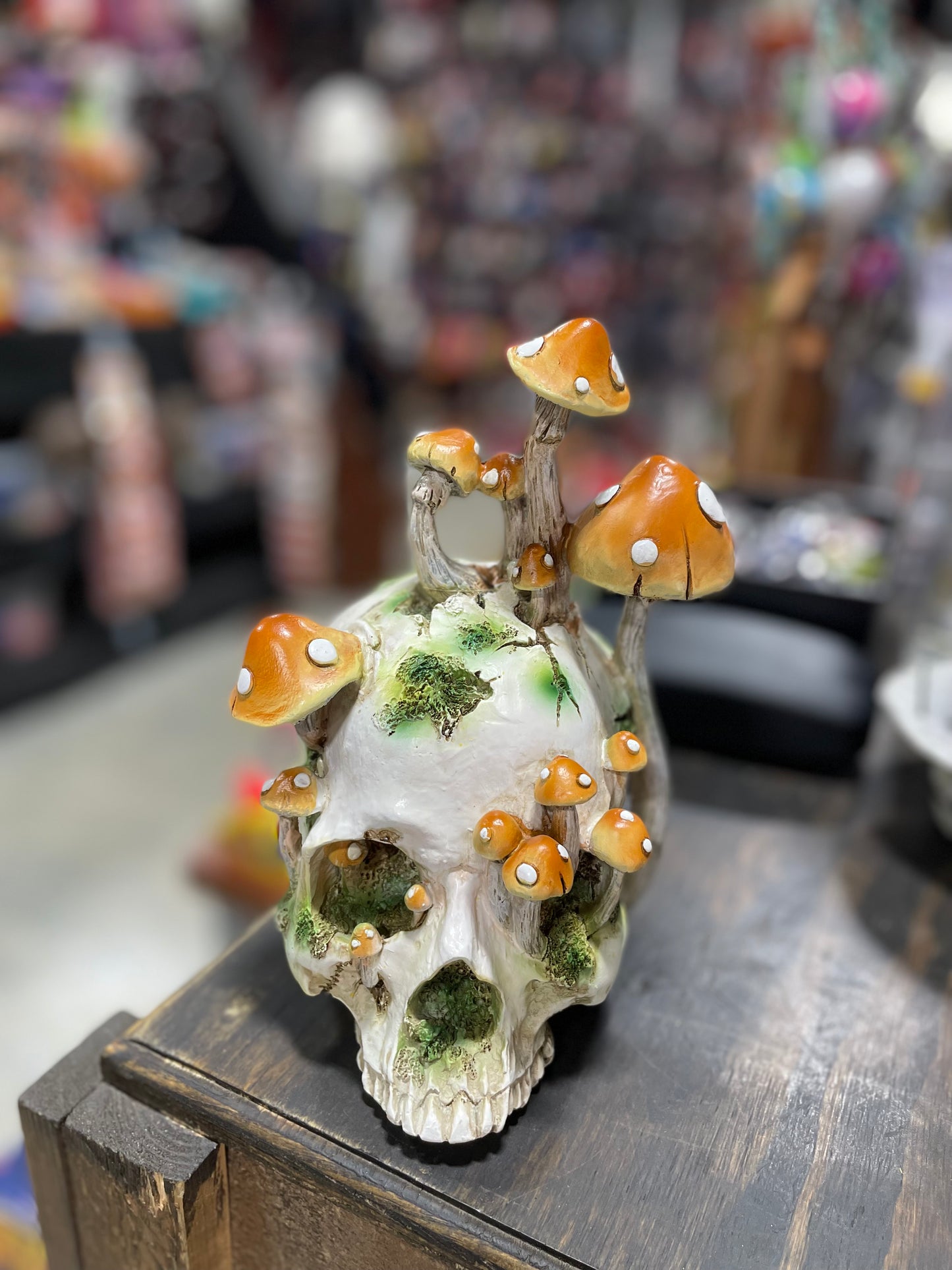 SKULL WITH MUSHROOMS