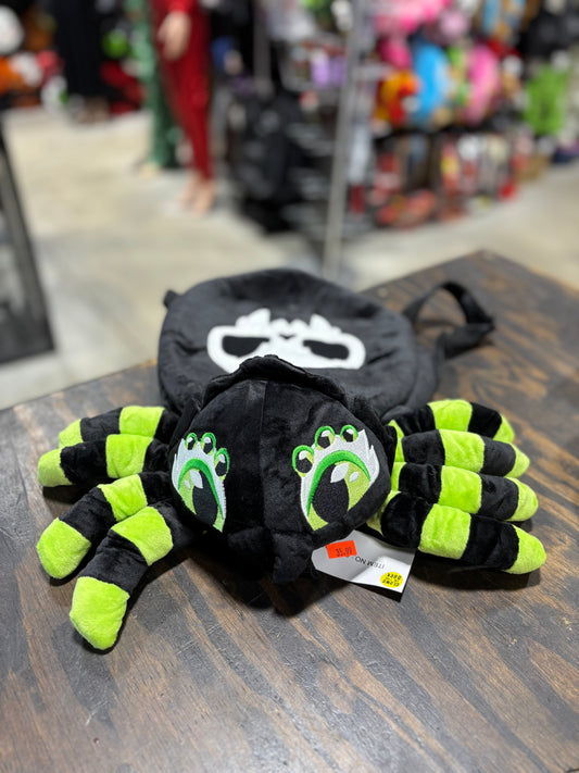 GLOW IN THE DARK SKULL HEAD PLUSH BACKPACK