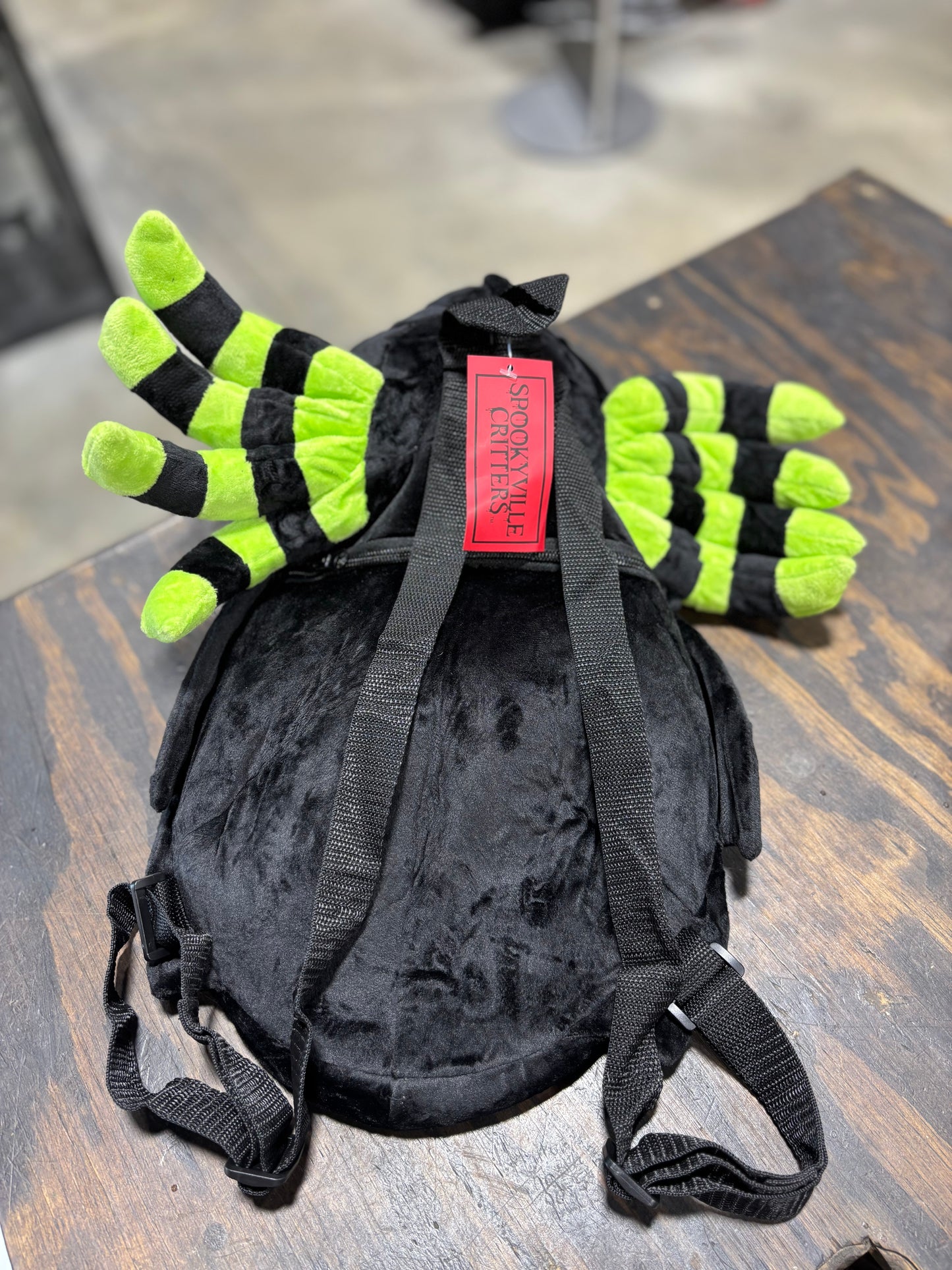 GLOW IN THE DARK SKULL HEAD PLUSH BACKPACK