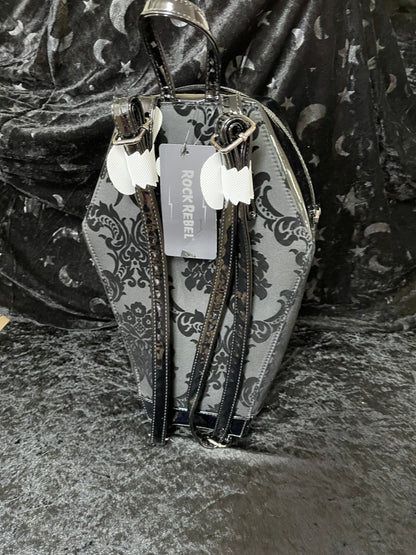 Rock Rebel Coffin Backpack in Black