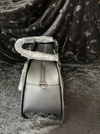 Rock Rebel Pinstriped Bat Handbag