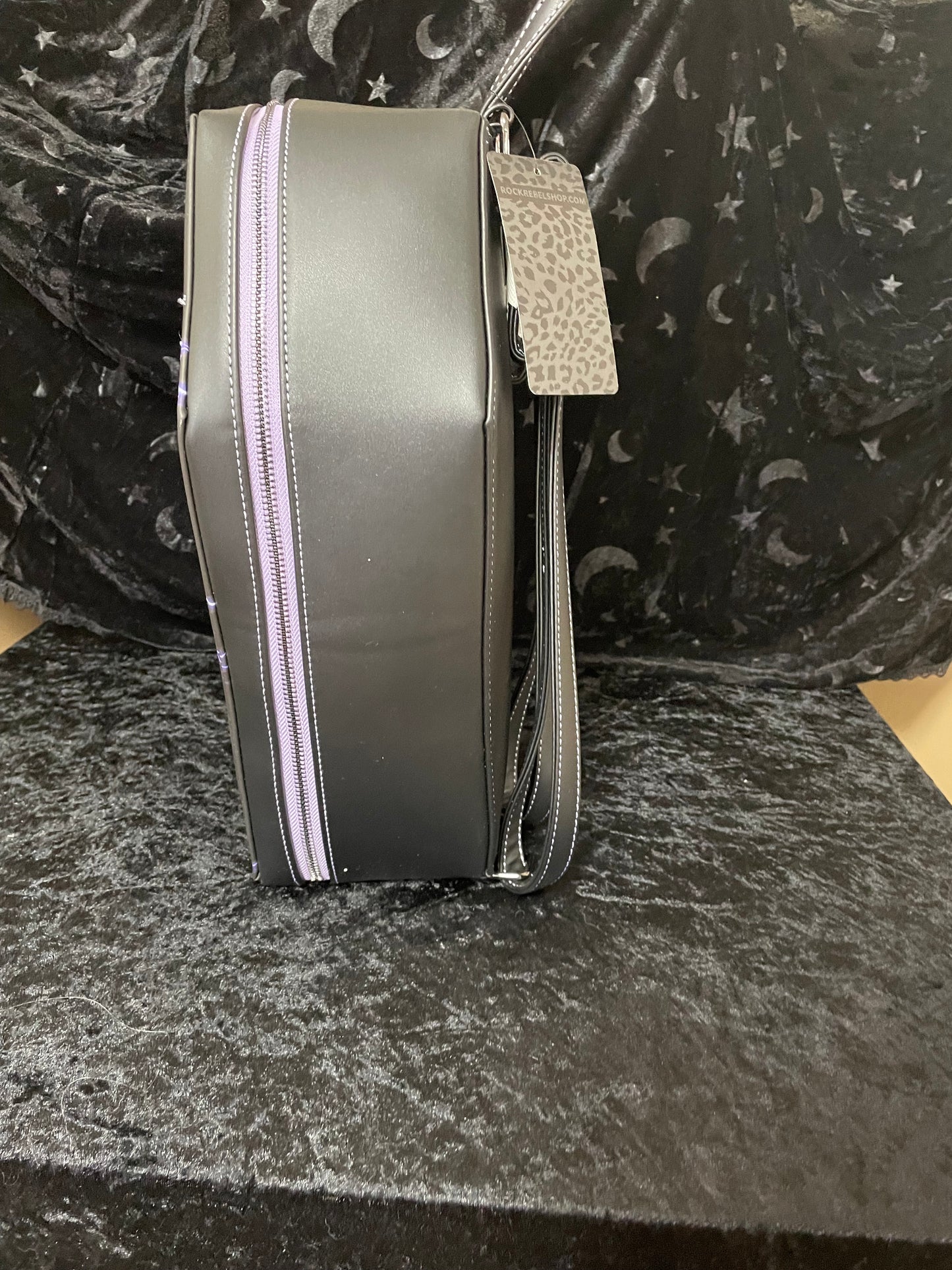 Rock Rebel Bride of Frankenstein Coffin Backpack