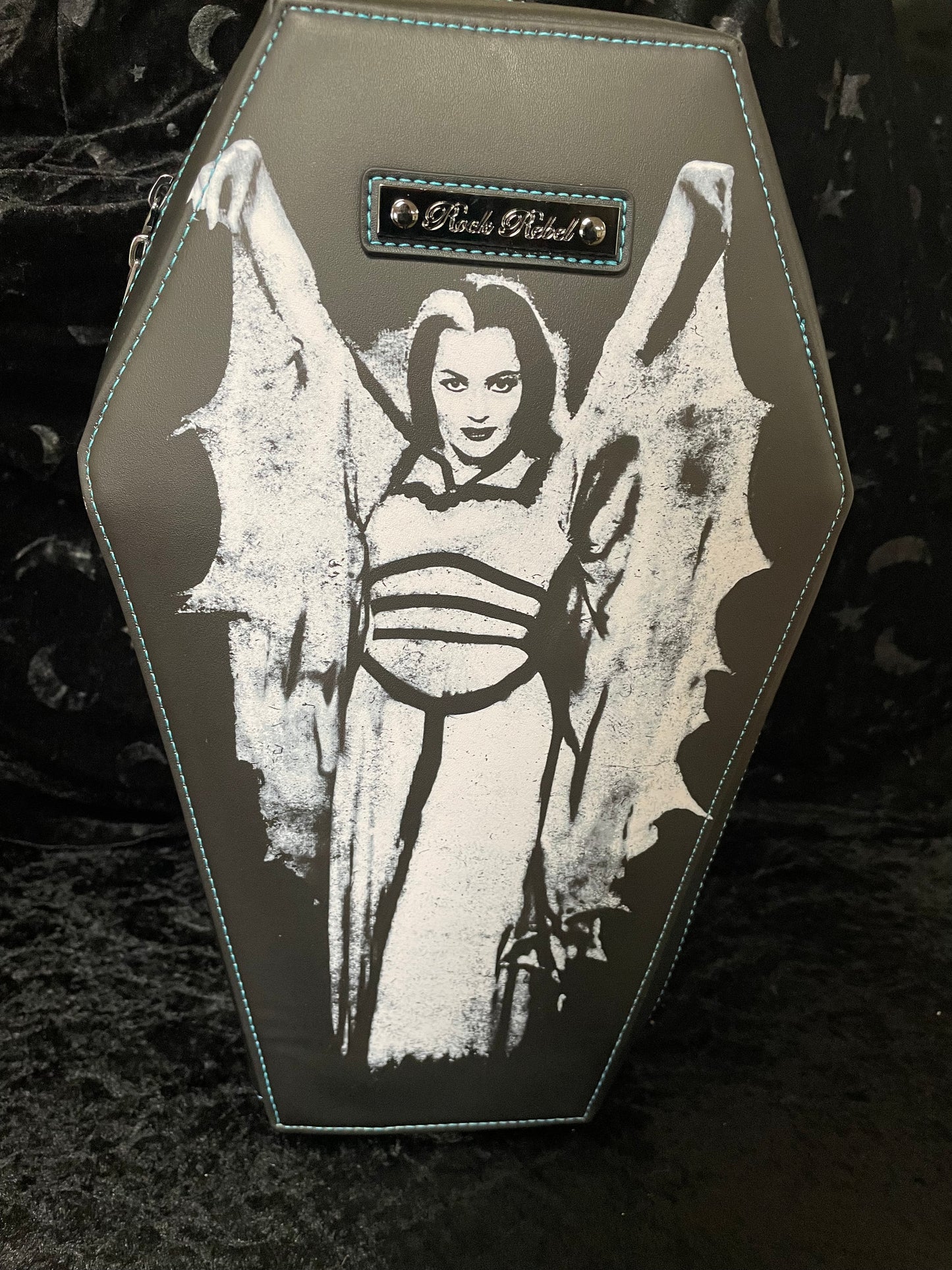 Rock Rebel Lily Munster Coffin Backpack