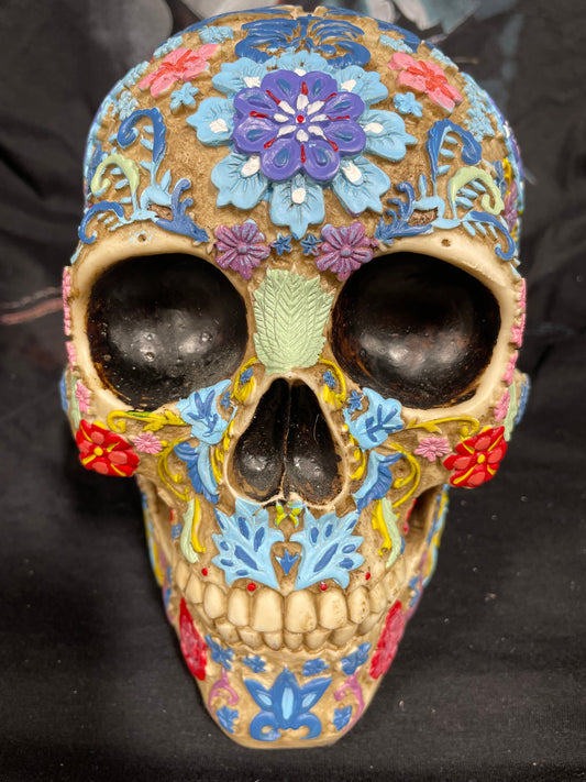 COLORED FLORAL SKULL