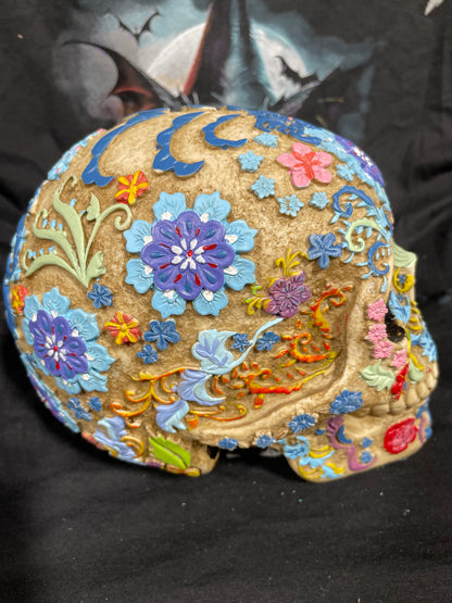 COLORED FLORAL SKULL