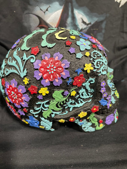 COLORED FLORAL SKULL